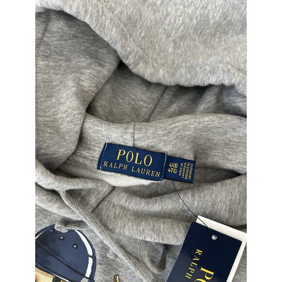 Polo Ralph Lauren Polo Bear Polo Player Hooded Sweater Size 4XB/4TG - Picture 9 of 10